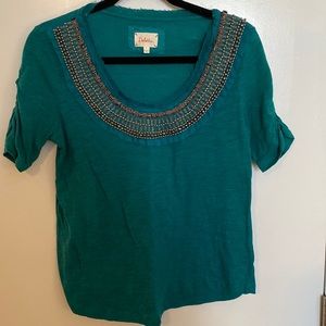 Anthropologie Deletta Beaded Top size medium